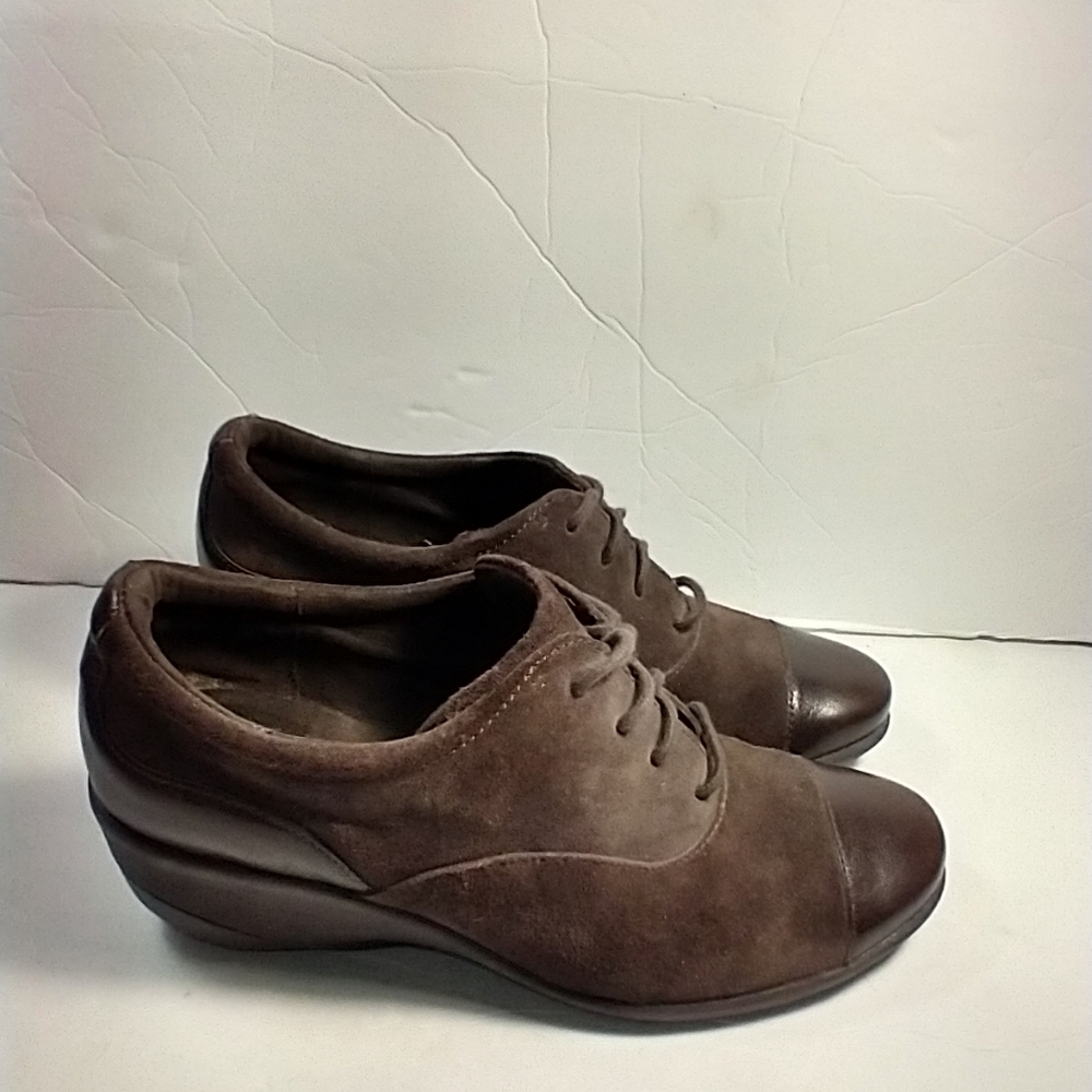 Rockport AdiPRENE By Adidas Suede Wedge Oxfords Shoes Women's sz 6.